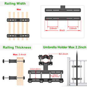 Dolibest umbrella holder with welded middle joint for stability
