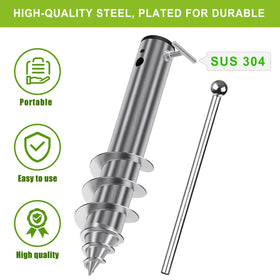 Dolibest umbrella pole sleeves fit 1-2 inch poles for secure mounting.