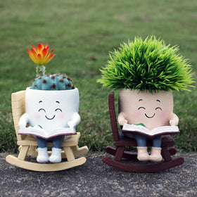 Dolkgy artisan head planter as a craft-inspired interior display