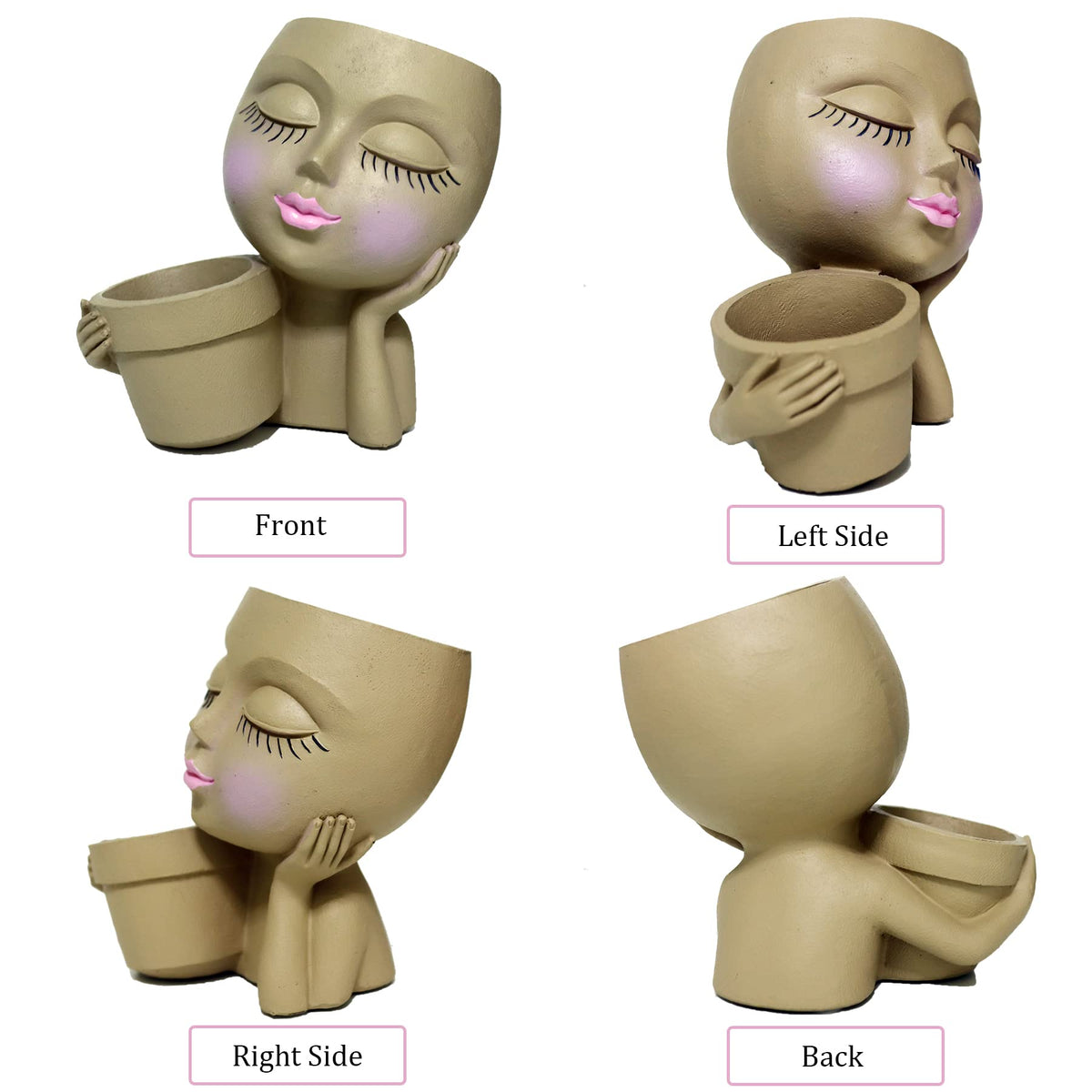 Dolkgy gift-ready face pot ideal for birthdays and homes.