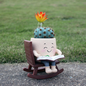 Dolkgy head planter shows drainage hole detail for healthy watering