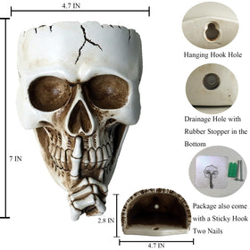 Dolkgy Skull Wall Planter drainage hole for plant care