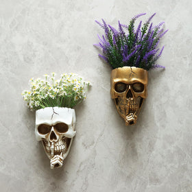 Dolkgy Skull Wall Planter size opening 4.7 inches for various plants