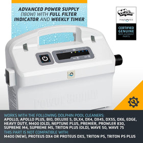 Dolphin power supply weekly timer use case for pool cleaning cycles.
