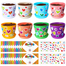 Domensi 30-pack spring crafts pots with tray, ideal for kids gardening projects.