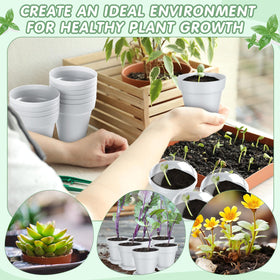 Domensi indoor garden nursery pot collection for flowers, herbs, and succulents