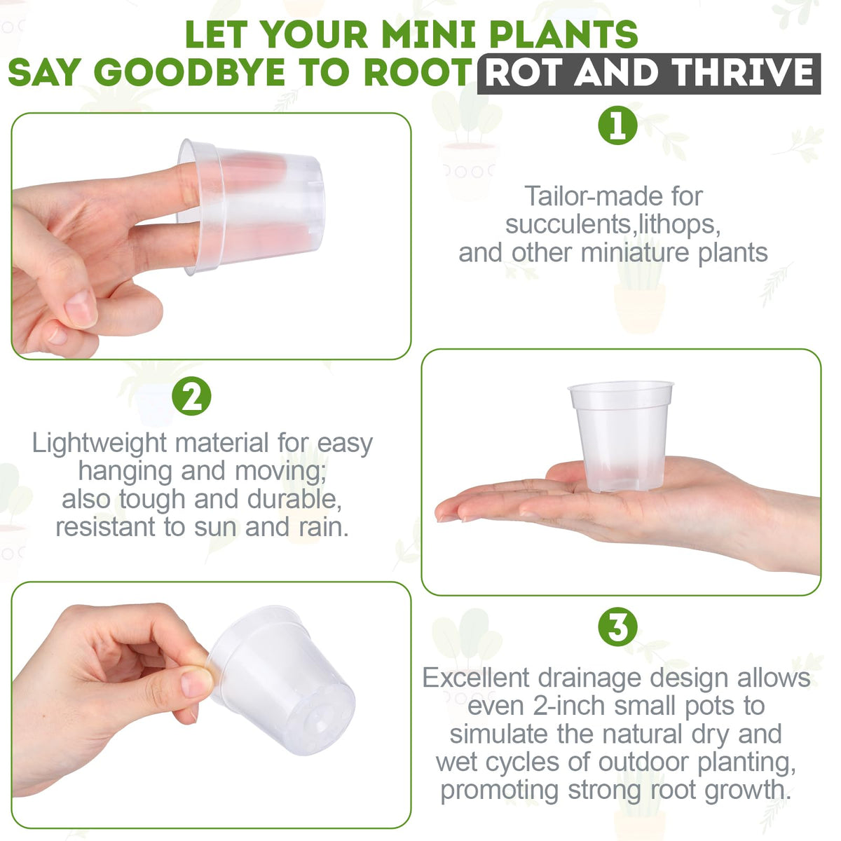 Versatile indoor and outdoor use for vegetables, herbs, and flowers.