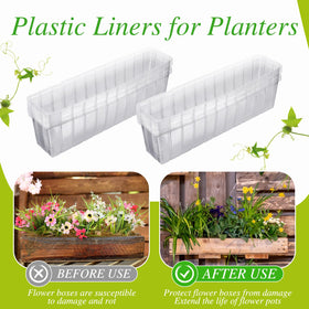 Domensi planter liner suitable for indoor and outdoor use in rectangular boxes.