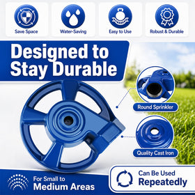 Domensi sprinklers with threaded joints simplify installation and repositioning across your lawn.