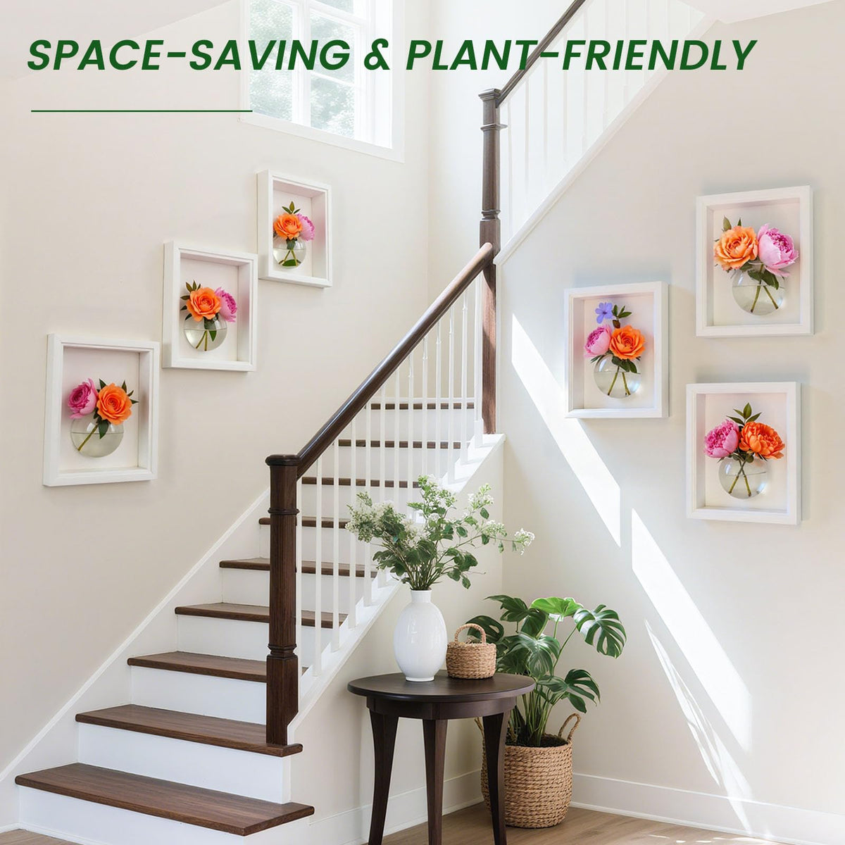 DomeStar DIY-friendly wall vase ready for custom fresh or dried arrangements.