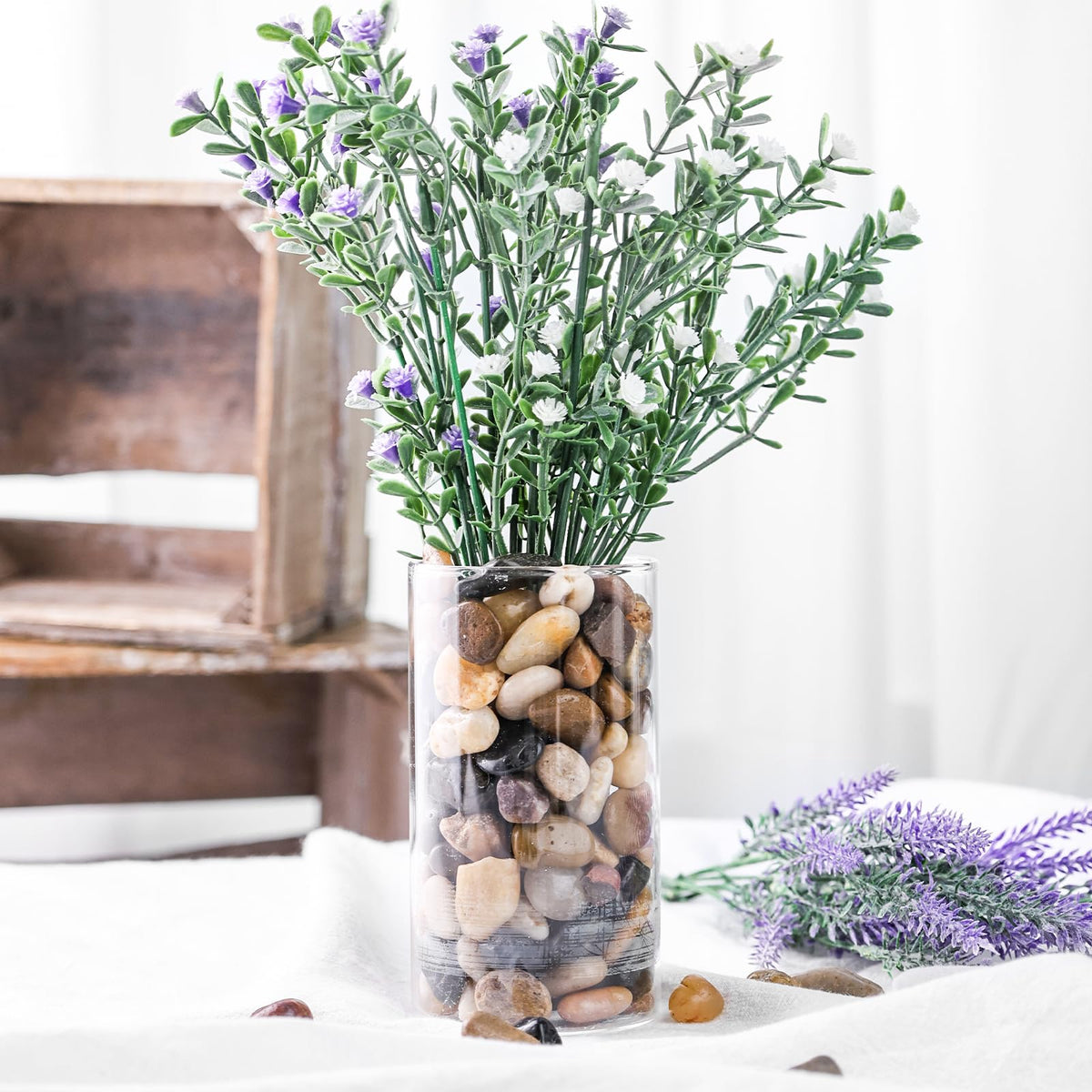 DomeStar river rocks add texture to succulent displays and vases