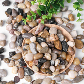 DomeStar river rocks top-dressing for pots and containers