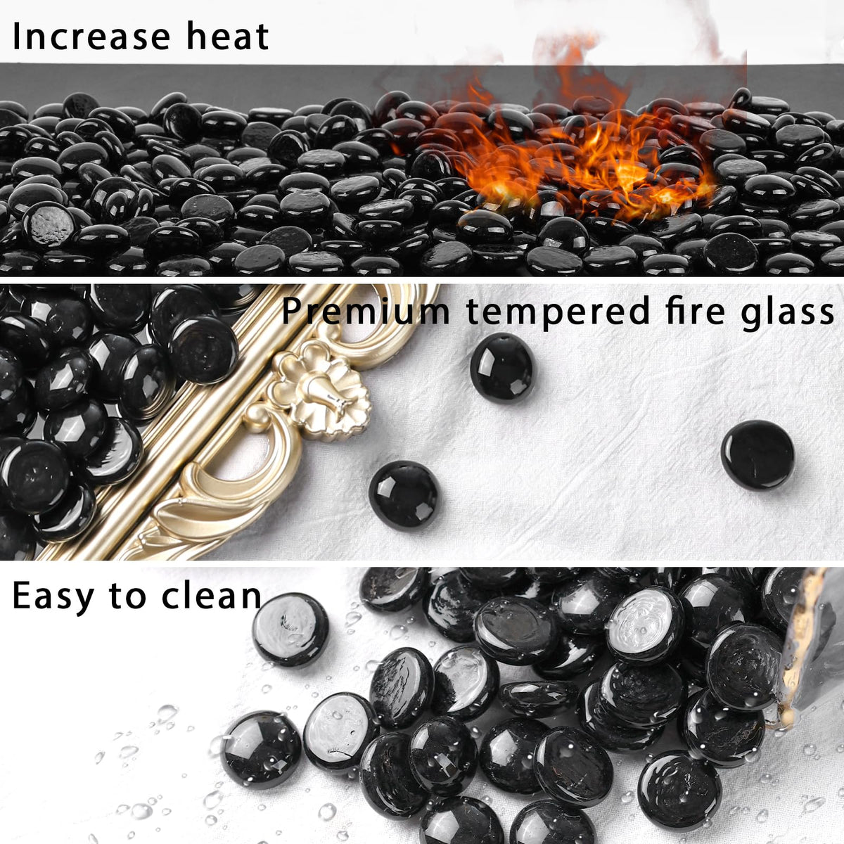 DomeStar tempered fire glass resisting high heat for long-lasting flame visuals.