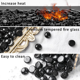 DomeStar tempered fire glass resisting high heat for long-lasting flame visuals.