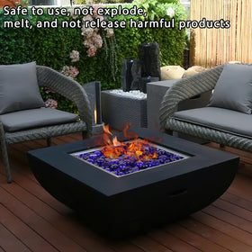 DomeStar tempered fire glass withstands 800+ degrees for durable, clean-burning ambiance.