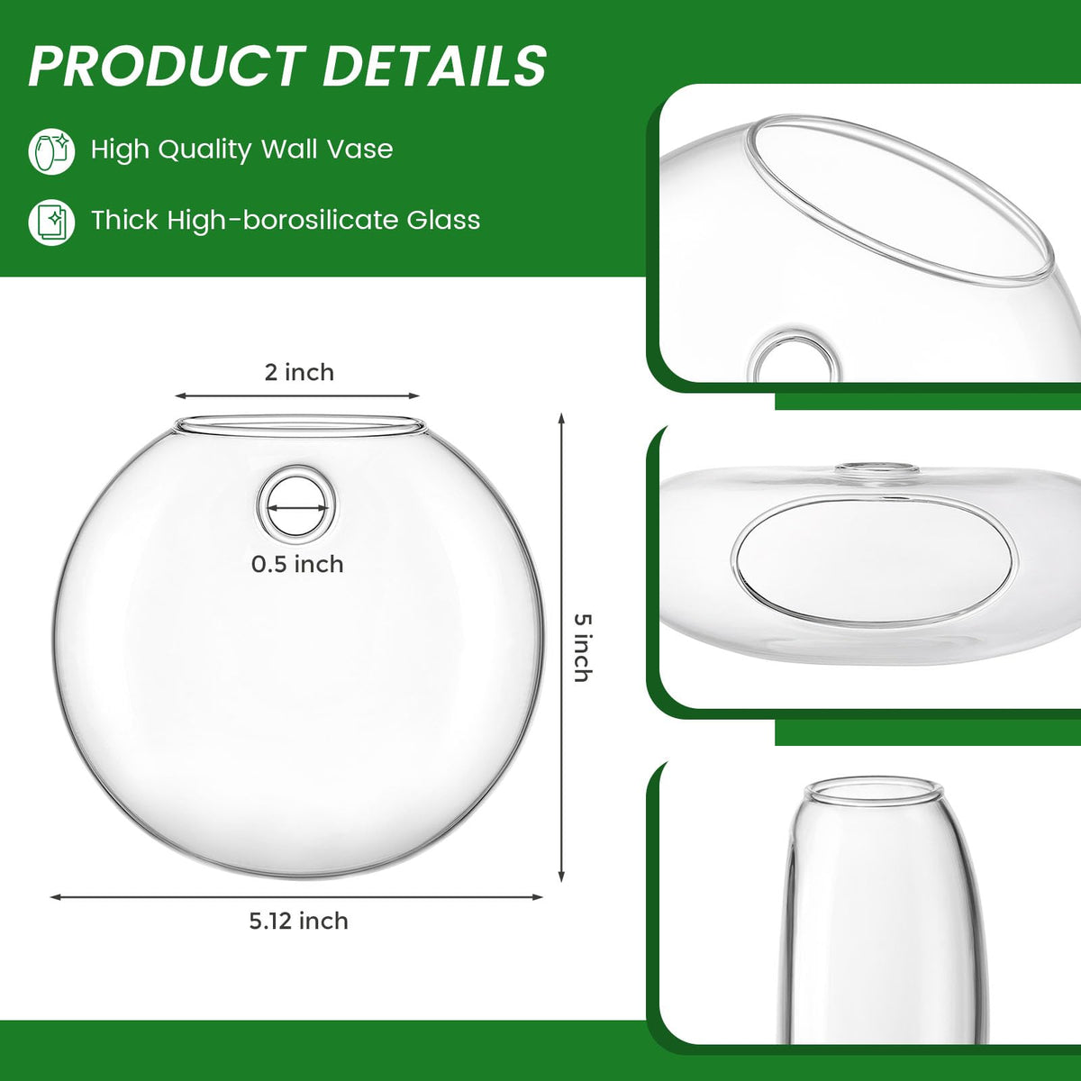 DomeStar traceless-install wall vase set enables damage-free mounting and safe decorating.
