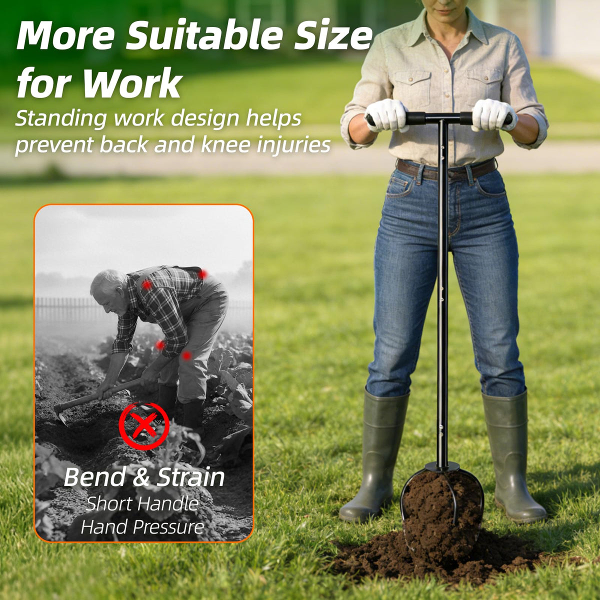 Dometrix Garden Twist Tiller used in narrow beds for aeration
