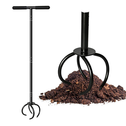 Dometrix Garden Twist Tiller with ergonomic handle enables comfortable tilling