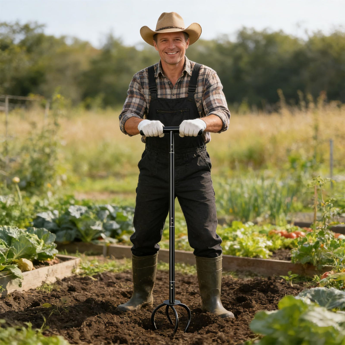 Dometrix Garden Twist Tiller with warranty badge
