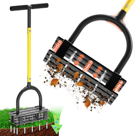 DomiHapi Aerator with 15 spikes improves soil aeration for deeper air and water reach