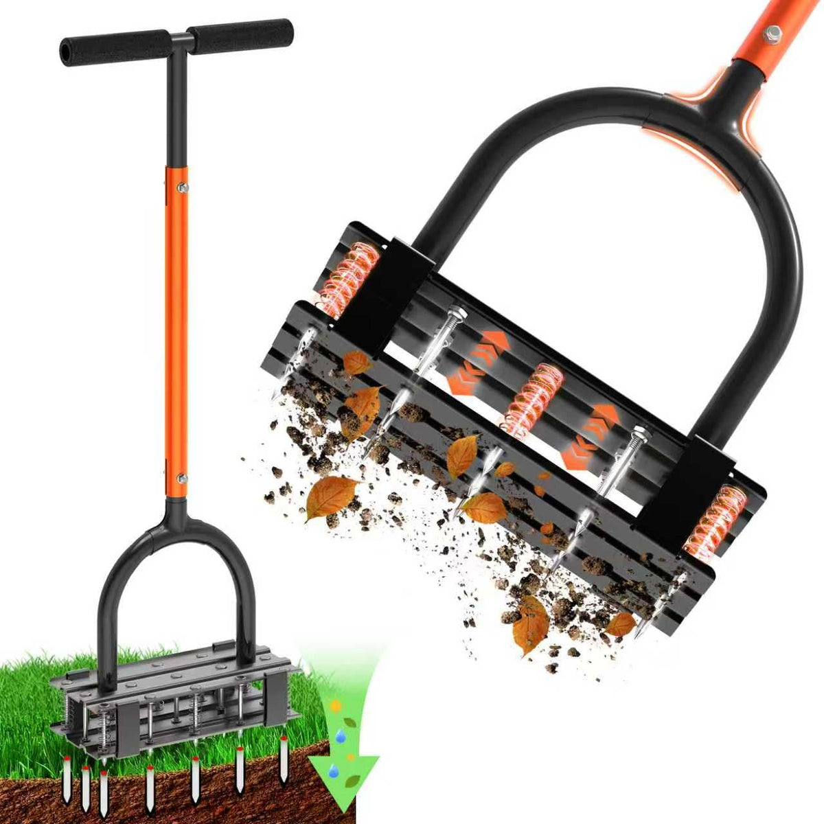 DomiHapi aerator head with spikes ready for efficient lawn aeration