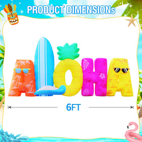 DomKom tiki luau inflatable with ground stakes improves outdoor stability