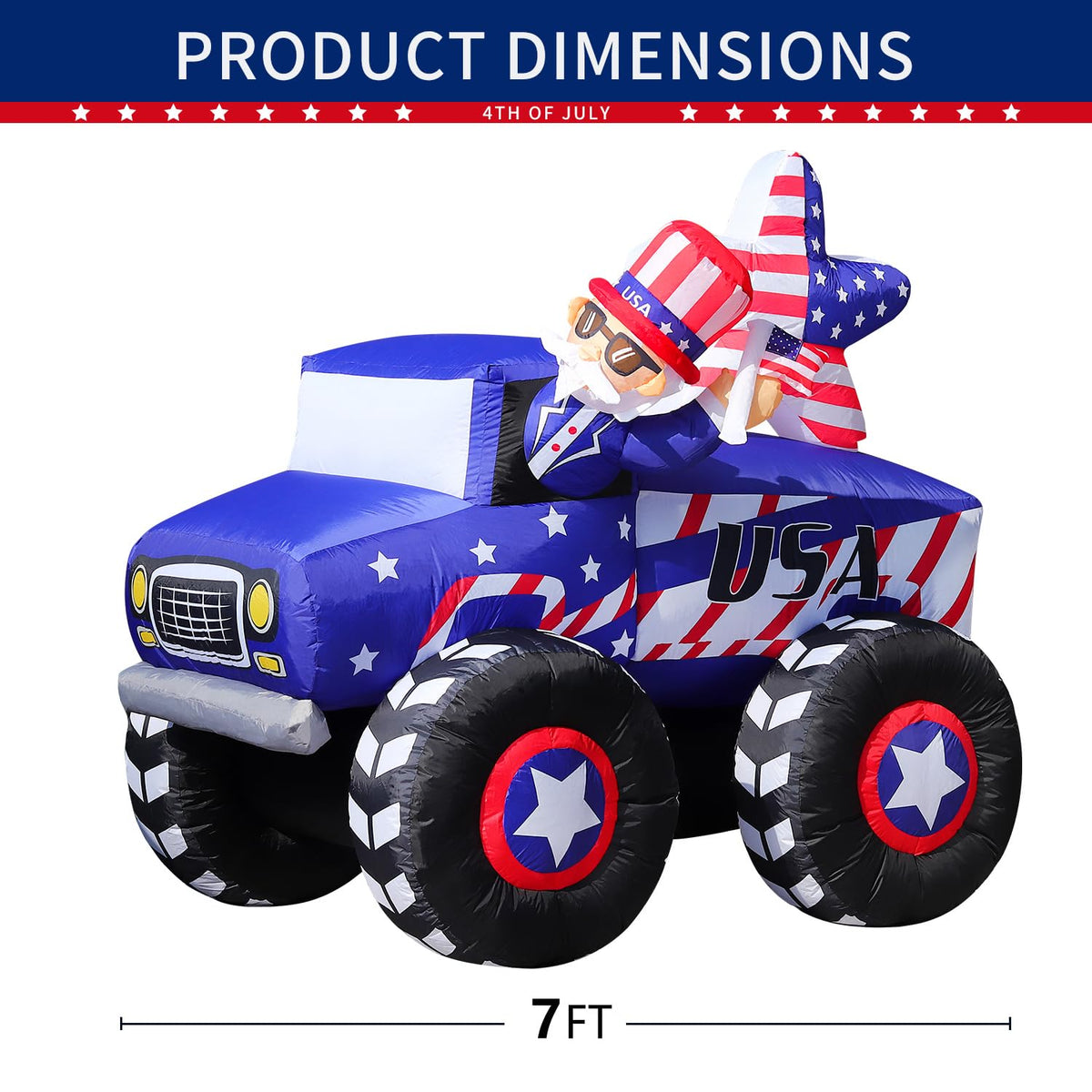 DomKom outdoor-ready inflatable with stakes and water bags for stability