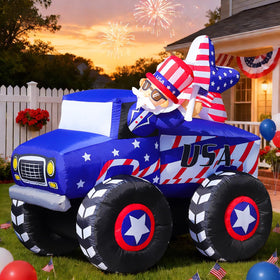 DomKom patriotic Independence Day inflatable decor glows for outdoor celebrations