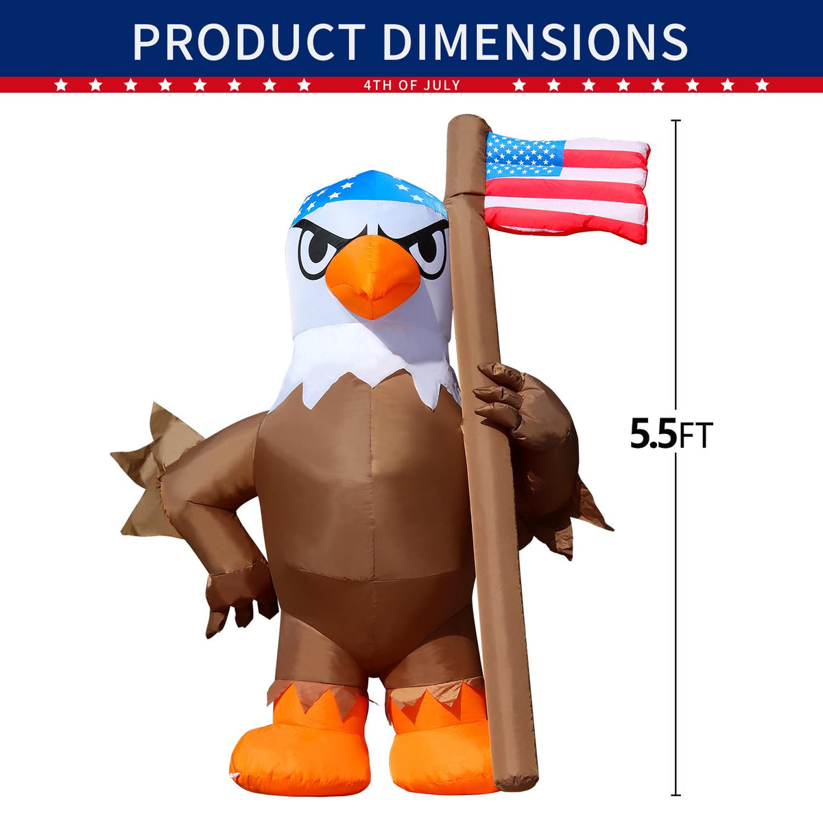 DomKom self inflating decor with built in fan for quick setup