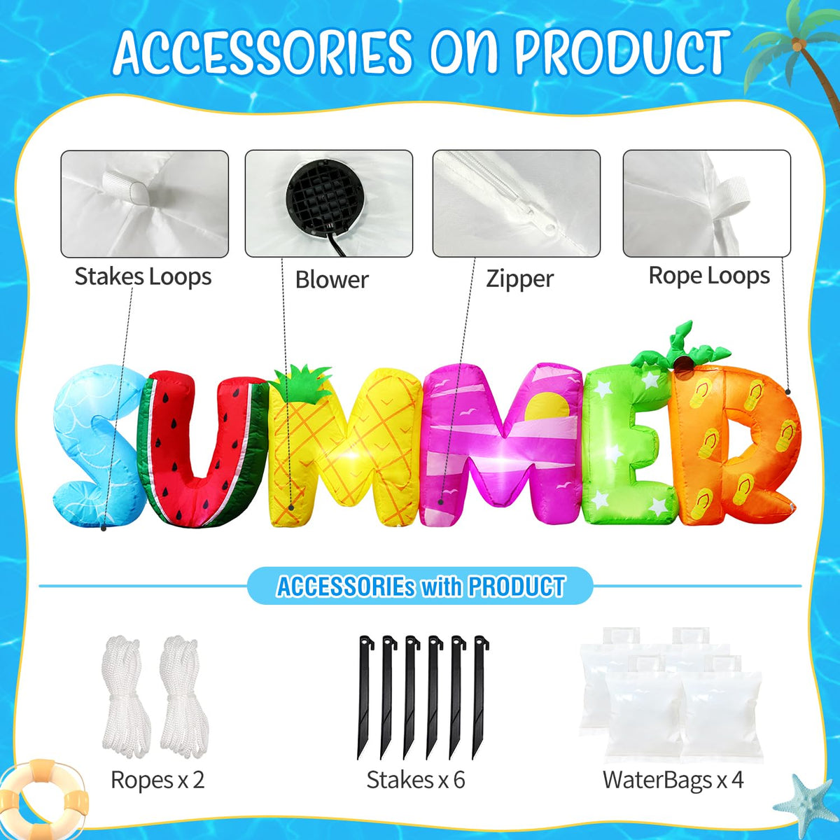 DomKom inflatable deflates for compact seasonal storage.