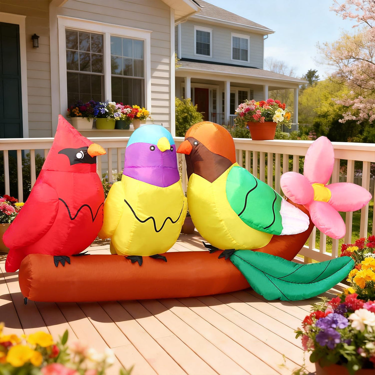 DomKom wide 8FT display enhances lawn visibility and charm.