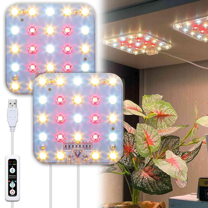 DOMMIA full-spectrum LED grow light under-shelf panel for compact plant growth.