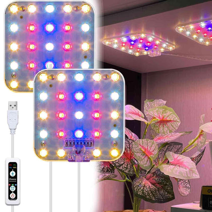 DOMMIA full spectrum grow light panel under shelf boosts compact indoor plant growth