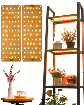 DOMMIA panel grow light under shelf provides even illumination for compact herb setups