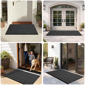 DOMUSTEX low-profile topside lets doors glide over the mat smoothly.