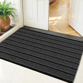 DOMUSTEX outdoor front door mat 24x36 dirt scraping keeps entryways clean.