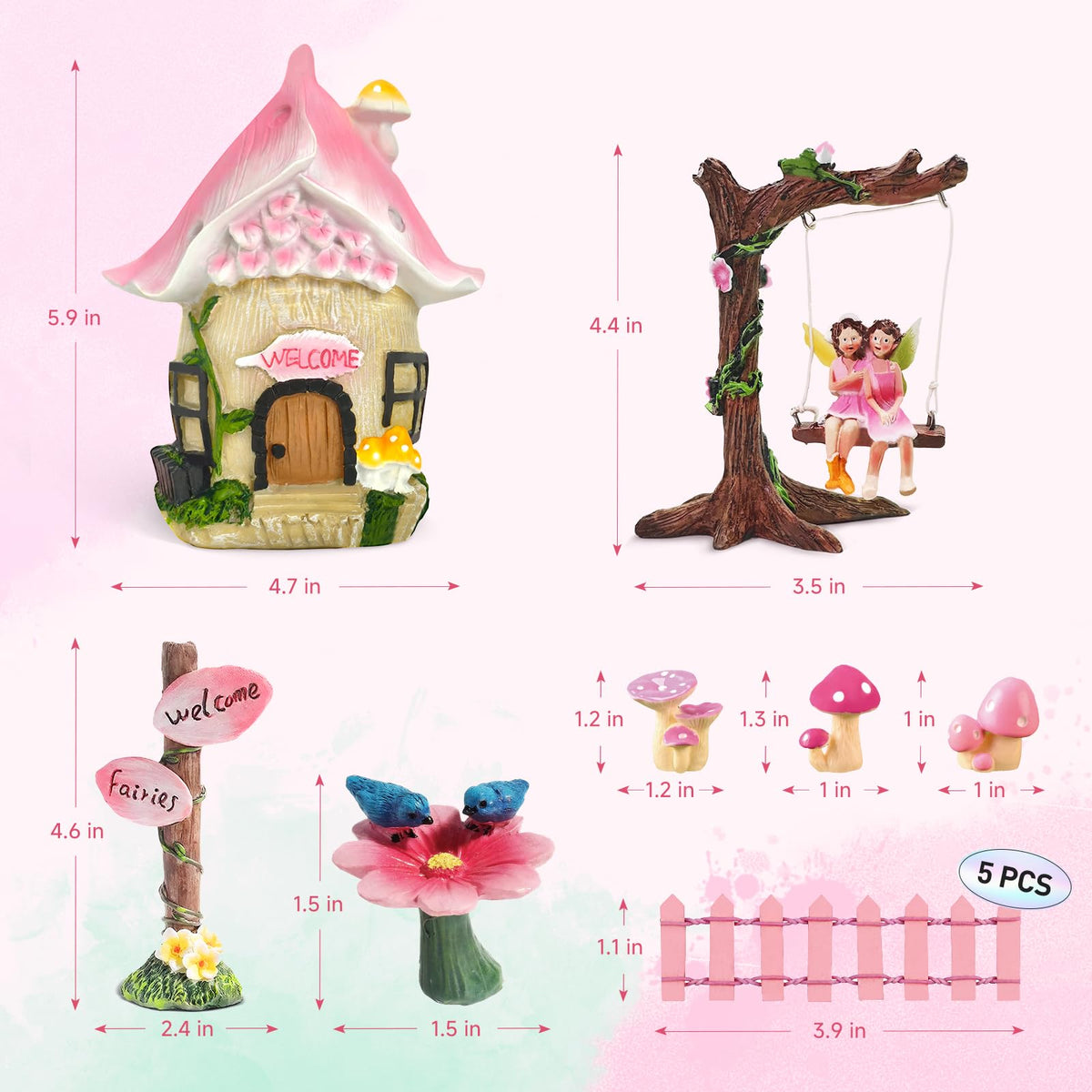 DONABELA bird drinking pool creates a charming water feature for miniatures.