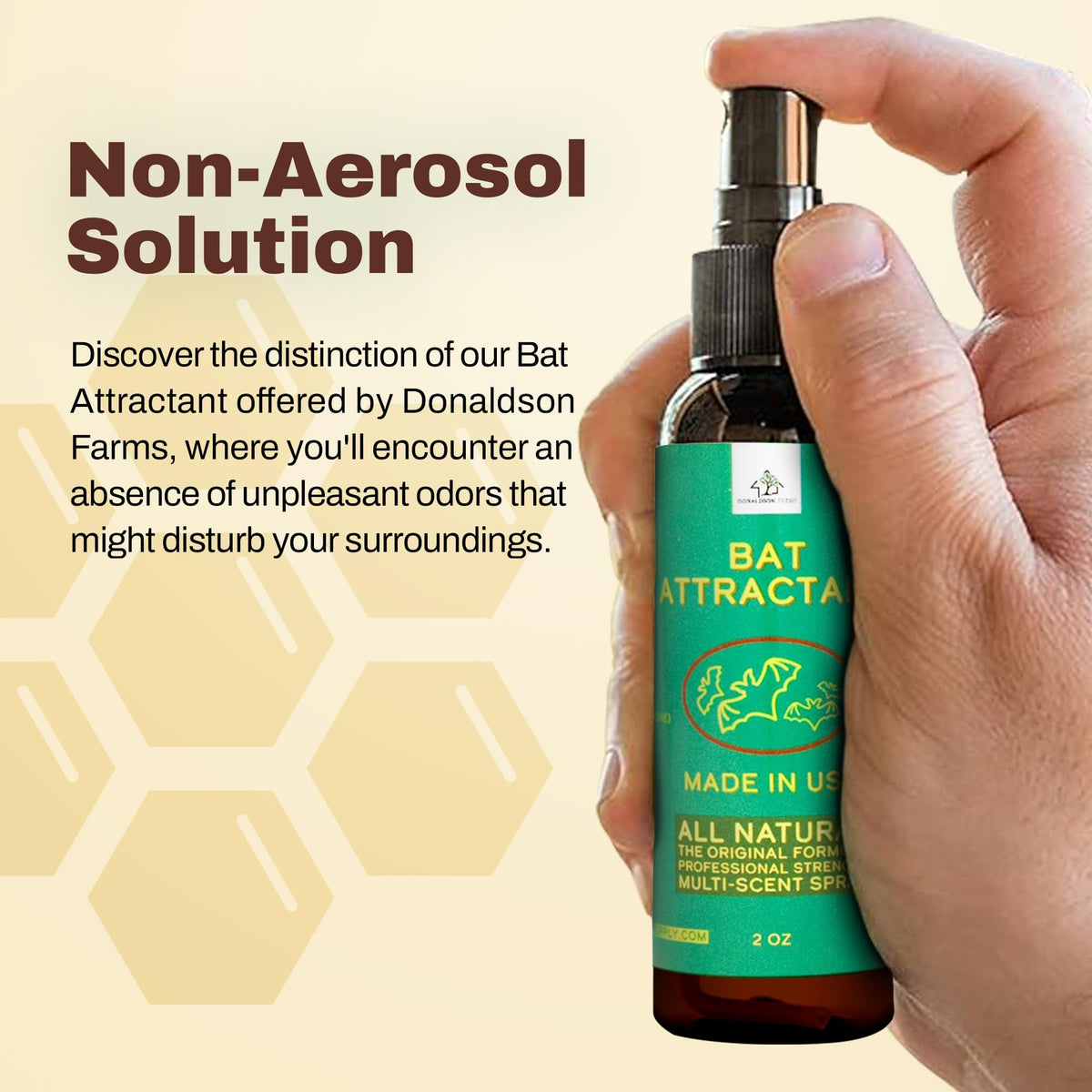 Donaldson Farms outdoor habitat spray supports wildlife-friendly gardens by attracting roosting bats