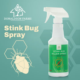 Donaldson Farms Stink Bug Spray creates a barrier around entry points to deter pests.