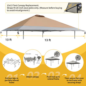 Donehos silver-coated 300D fabric blocks sun and rain efficiently.