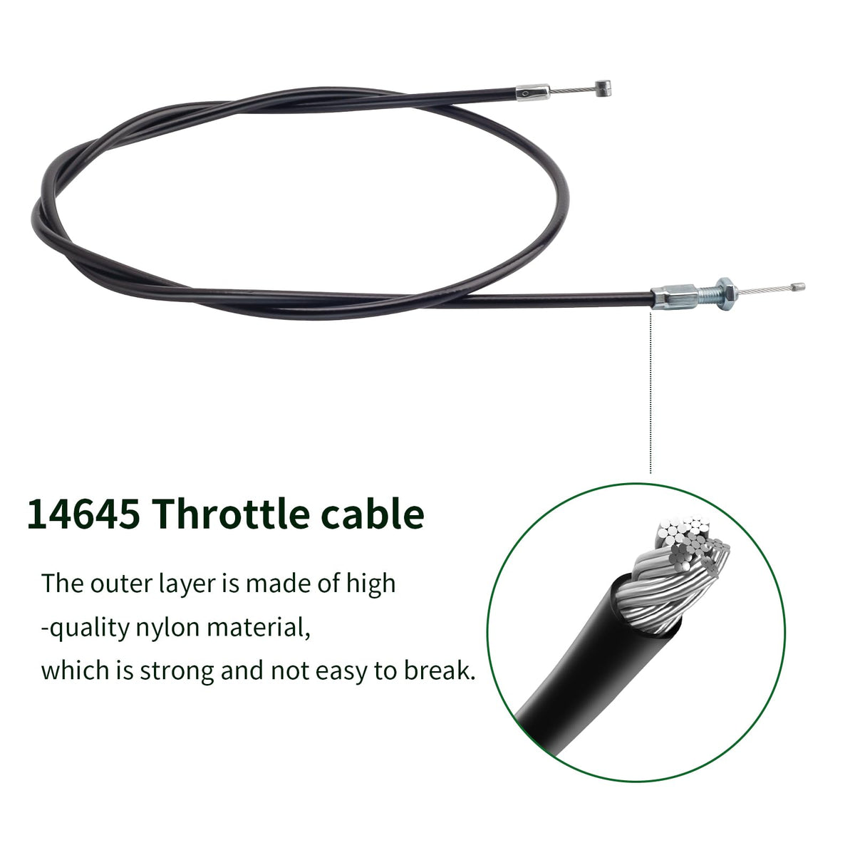 DONFON 14645 throttle cable replacement for MC43 family, simple install