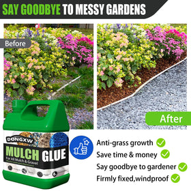 Dongxw mulch glue on pea gravel helps prevent movement and erosion.