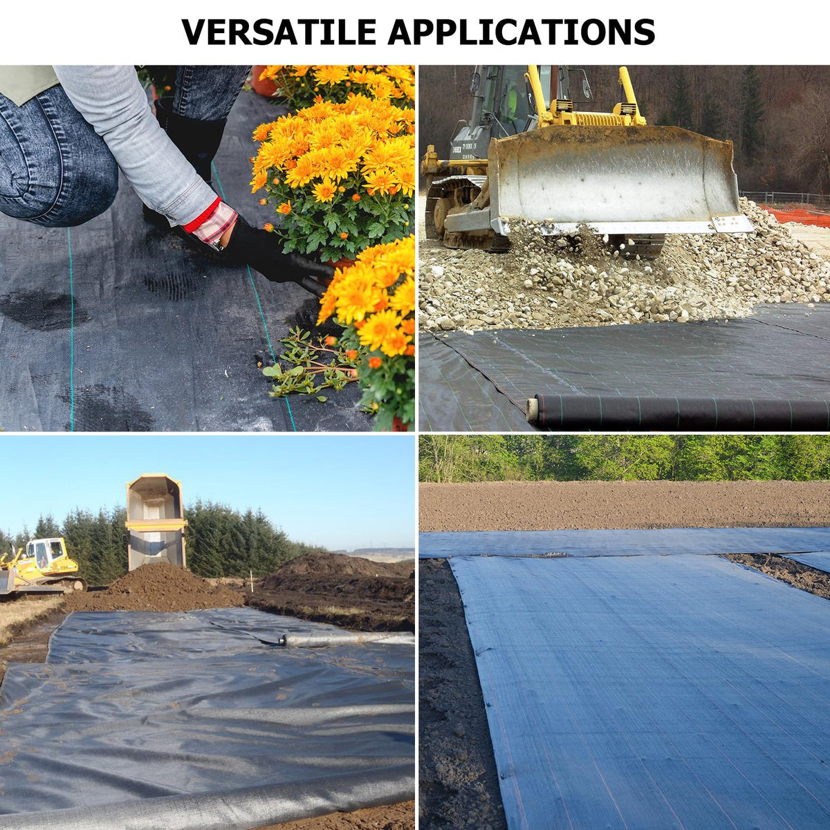 Doniks permeable fabric preserves soil moisture while enabling drainage and aeration.