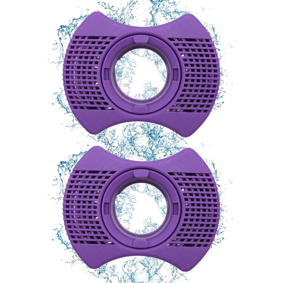 DONJOP Dimension One spa filter purple 2-pack for Vision cartridge improves water clarity.