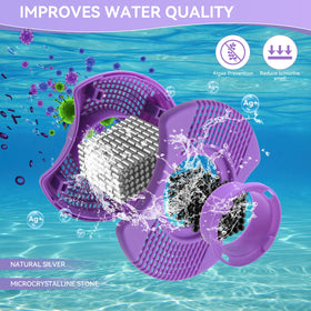 DONJOP spa cartridge purple 2-pack with mineral beads soothing hot tub experience.