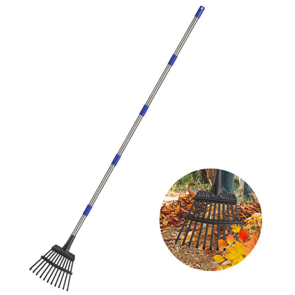 Donsail 8-Inch leaf rake head with 11 tines for efficient cleanup.