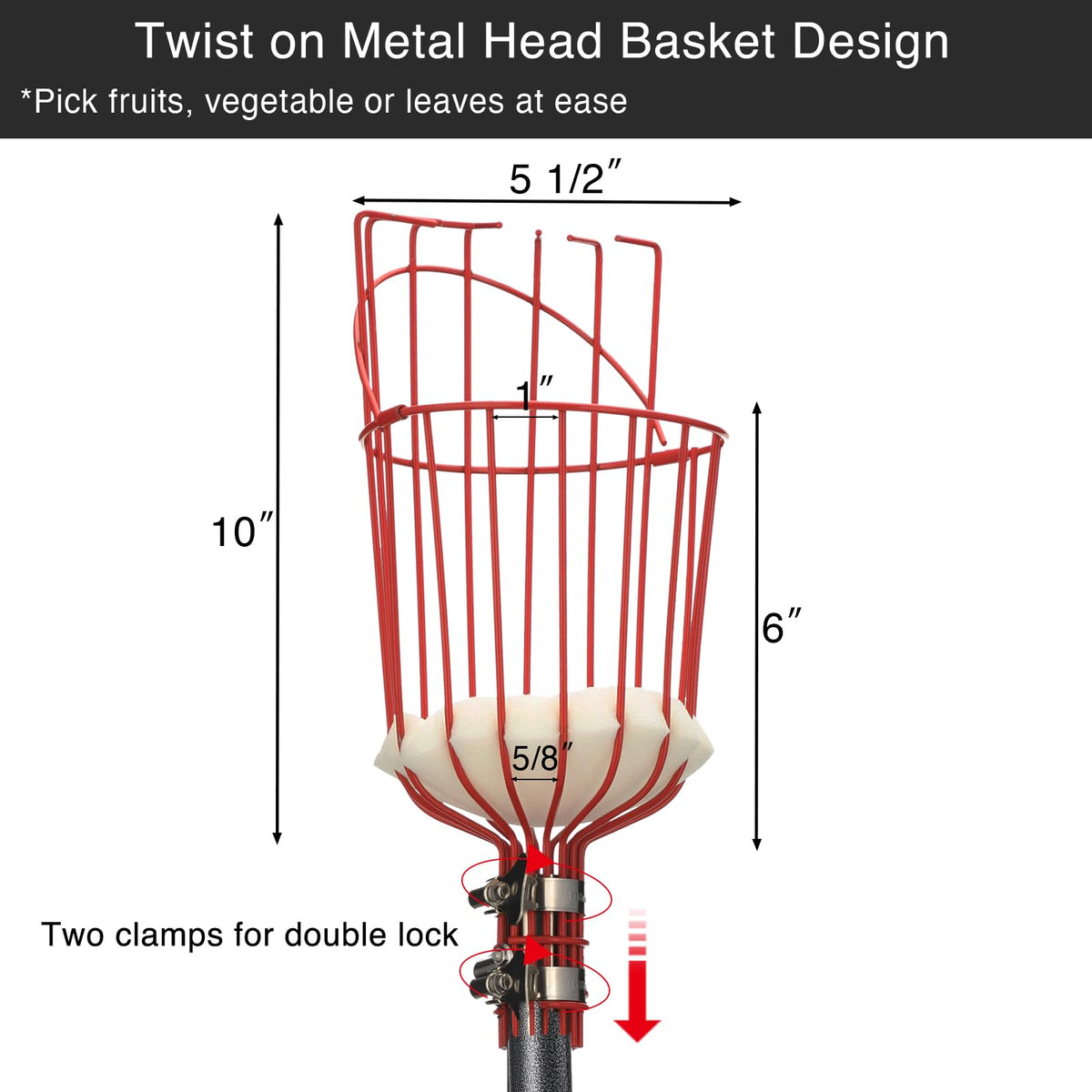 Extendable DonSail pole reaches 35 to 170 inches for tall trees.