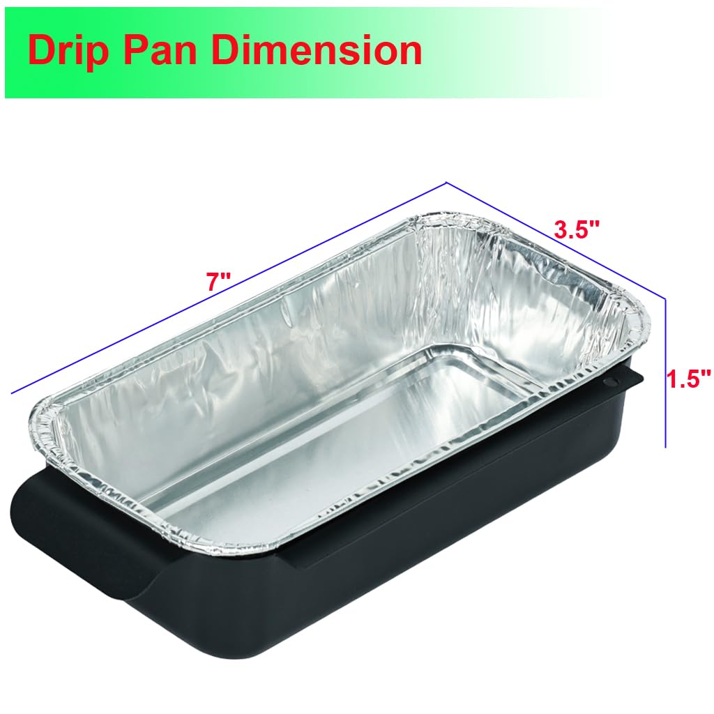 Close-up of DONSIQIZZ CharBroil grease tray liner in aluminum