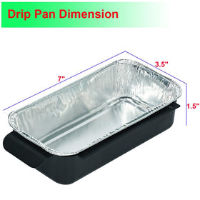 Close-up of DONSIQIZZ CharBroil grease tray liner in aluminum