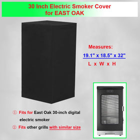 DONSIQIZZ East Oak 30in smoker cover side view shields against wind and debris